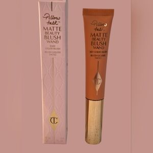 Charlotte Tiblury Matte Beauty Blush Wand Pillow Talk Peach Pop BNIB .4oz